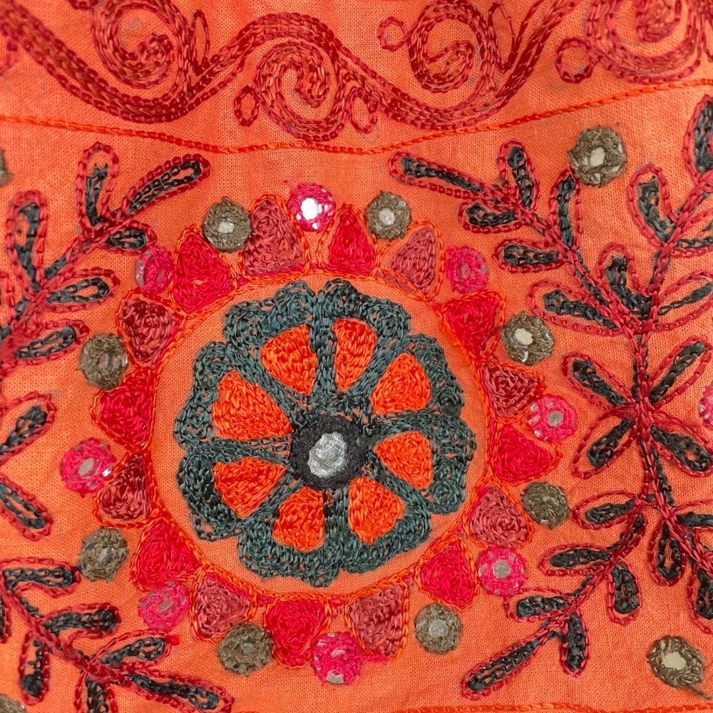 Vtg Y2K 90s Sling Bag Hippie Boho Embroidered Fairy Grunge Patchwork Festival - Picture 3 of 9